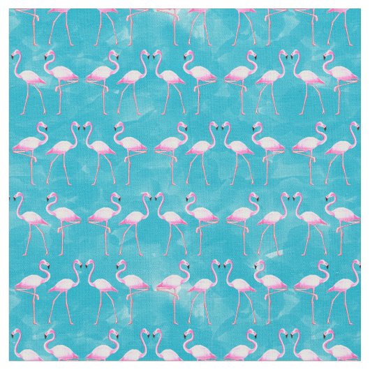 Pink Flamingos Beach Summer Stoff (Nahaufnahme)