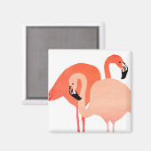 Pink Flamingos Beach Wedding Magnet (Vorderseite/Rückseite)