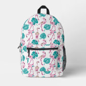 Pink Flamingos Bedruckter Rucksack (Vorderseite)