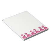 Pink Flamingos Border - Notepad Notizblock (angewinkelt)