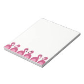 Pink Flamingos Border - Notepad Notizblock (Rotiert)