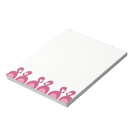 Pink Flamingos Border - Notepad Notizblock (Rotiert)