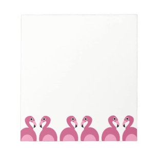 Pink Flamingos Border - Notepad Notizblock