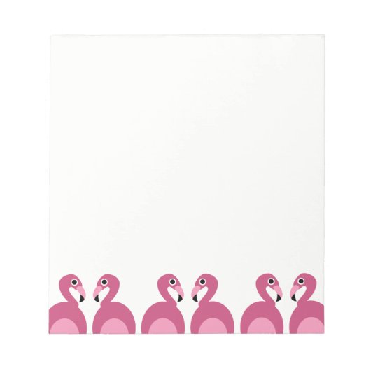 Pink Flamingos Border - Notepad Notizblock (Vorderseite)