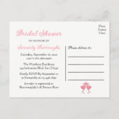 Pink Flamingos Brautparty Tropical Summer Luau Einladungspostkarte (Rückseite)