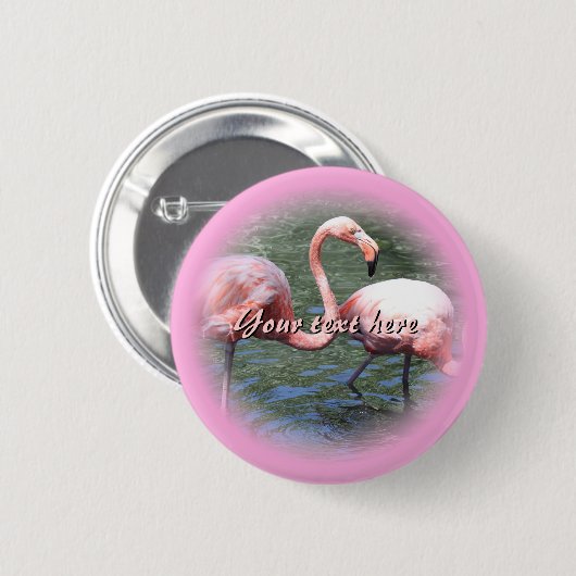 Pink Flamingos Button (Vorne & Hinten)