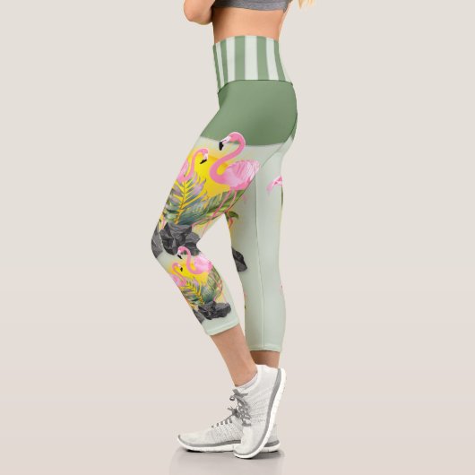 Pink Flamingos Capri Leggings (Links)