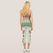 Pink Flamingos Capri Leggings (Rückseite)