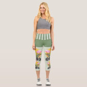 Pink Flamingos Capri Leggings (Vorderseite)