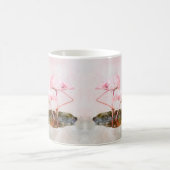 Pink Flamingos Companiship Watercolor Kaffeetasse (Mittel)