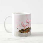 Pink Flamingos Companiship Watercolor Kaffeetasse (Links)