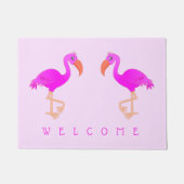 Pink Flamingos Doormat - Willkommen - Ihre Farben Fußmatte (Vorderseite)