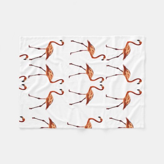 Pink Flamingos Fleece Blanket, klein (Vorderseite (Horizontal))