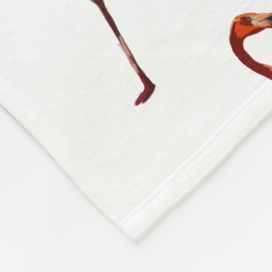 Pink Flamingos Fleece Blanket, klein (Ecke)