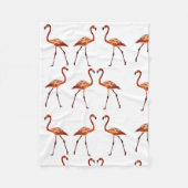 Pink Flamingos Fleece Blanket, klein (Vorderseite)