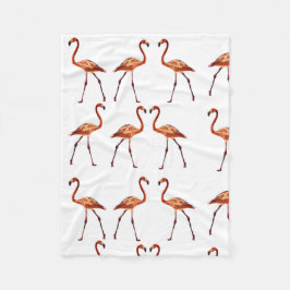 Pink Flamingos Fleece Blanket, klein