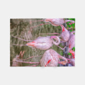 Pink Flamingos Fleecedecke (Vorderseite (Horizontal))