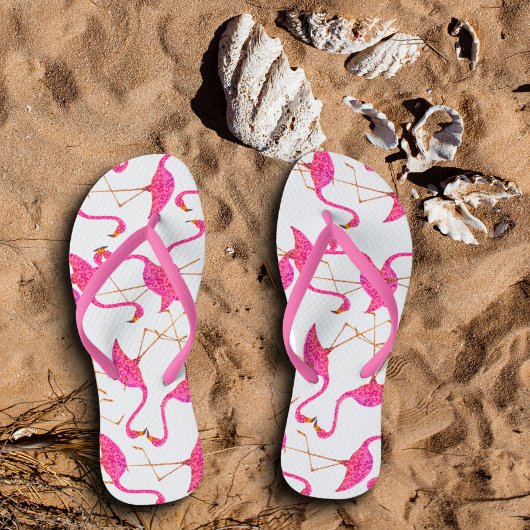 Pink Flamingos Flip Flops Badesandalen