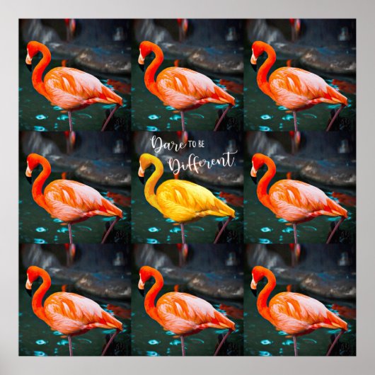 Pink Flamingos Foto Dare to be Different Script Poster (Vorne)