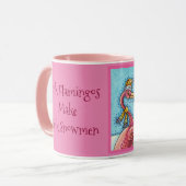 Pink Flamingos Gebäude Snowman CHRISTMAS Tasse (Vorderseite Links)