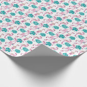 Pink Flamingos Geschenkpapier (Ecke)