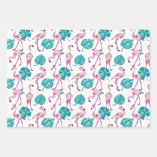 Pink Flamingos Geschenkpapier Set (Vorderseite 2)