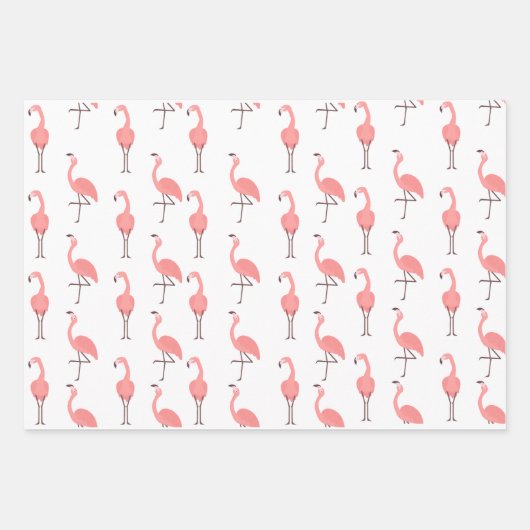 Pink Flamingos Geschenkpapier Set (Vorderseite)