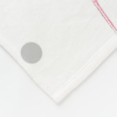 Pink Flamingos Gray Polka Dots Muster Fleecedecke (Ecke)