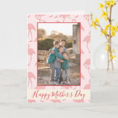 Pink Flamingos Happy Mother's Day Photo Karte (Gelbe Blume)