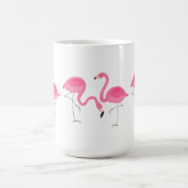 Pink Flamingos Illustration Kaffeetasse (Mittel)