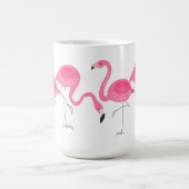 Pink Flamingos Illustration Kaffeetasse (Mittel)