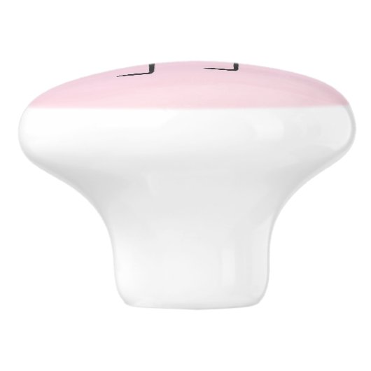 Pink Flamingos Keramikknauf (Seitenansicht)