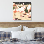 Pink Flamingos Leinwanddruck (Insitu (Schlafzimmer))