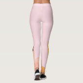 Pink Flamingos Liebe Benutzerdefinierte Leggings (Rückseite)