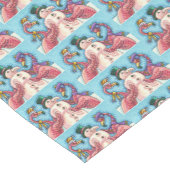 PINK FLAMINGOS MACHEN SNOWMAN, FUNNY CHRISTMAS VÖG KURZER TISCHLÄUFER (Ecke)