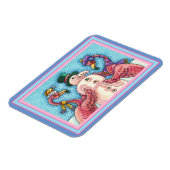 PINK FLAMINGOS MACHEN SNOWMAN, FUNNY CHRISTMAS VÖG MAGNET (Linke Seite)