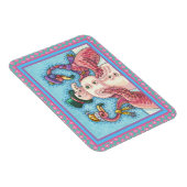 PINK FLAMINGOS MACHEN SNOWMAN, FUNNY CHRISTMAS VÖG MAGNET (Rechte Seite)