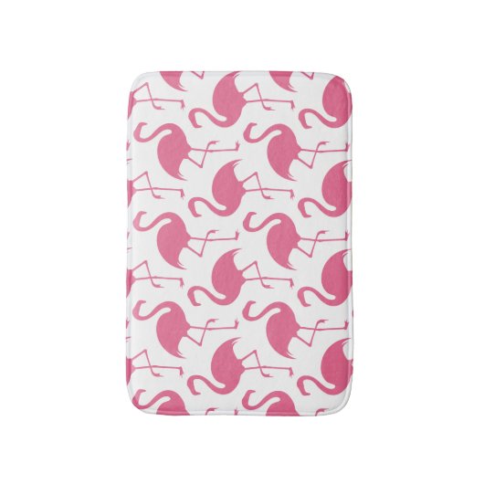 Pink Flamingos Muster Badematte (Vorderseite Vertikal)