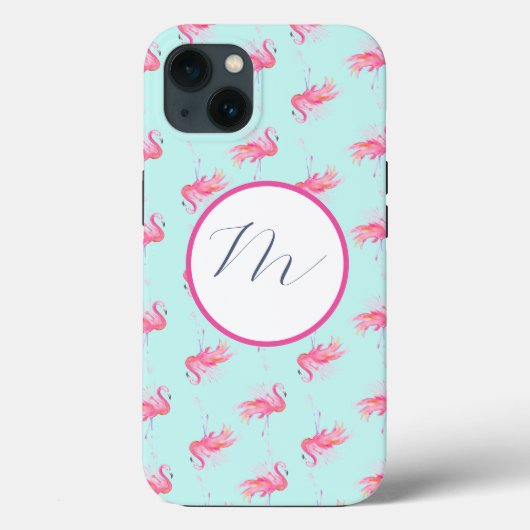 Pink Flamingos Muster Tropical Phone Case (Rückseite)