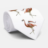 Pink Flamingos Neck Tie Krawatte (Gerollt)