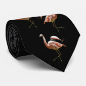 Pink Flamingos Neck Tie Krawatte (Gerollt)