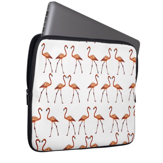Pink Flamingos Neoprene Laptop-Sieb 13" Laptopschutzhülle (Vorne Rechts)