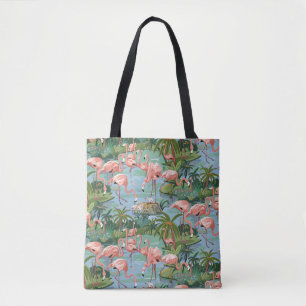 Pink Flamingos Paint by Number Tasche