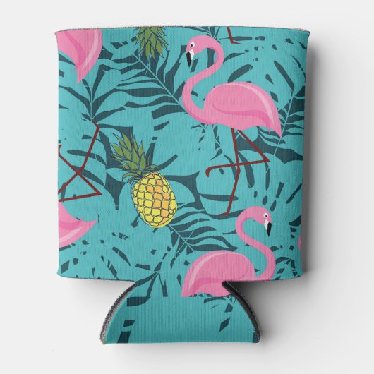 Pink Flamingos Palm: Exotic Hawaii Dosenkühler (Vorderseite)