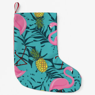 Pink Flamingos Palm: Exotic Hawaii Kleiner Weihnachtsstrumpf