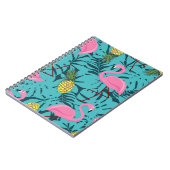 Pink Flamingos Palm: Exotic Hawaii Notizblock (Linke Seite)