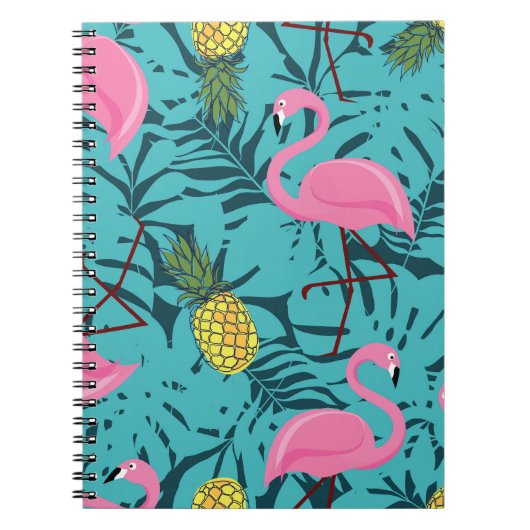 Pink Flamingos Palm: Exotic Hawaii Notizblock (Vorderseite)