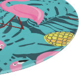 Pink Flamingos Palm: Exotic Hawaii Schneidebrett (Ecke)
