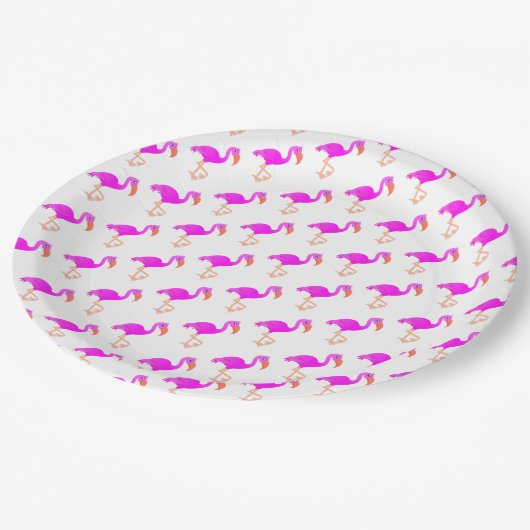 Pink Flamingos Paper Teller - Ihre Farben (Schrägansicht)