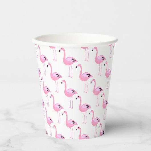 Pink Flamingos Pappbecher (Vorderseite)